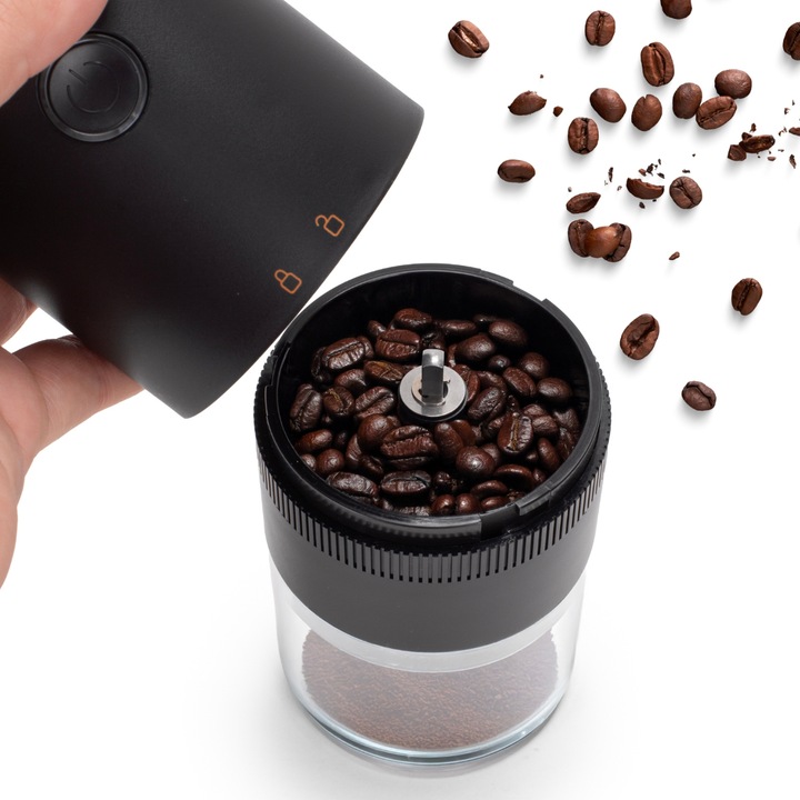 MŁYNEK ELEKTRYCZNY BEZPRZEWODOWY DO MIELENIA KAWY ŻARNOWY na USB