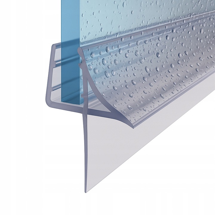 USZCZELKA DO KABINY PRYSZNICOWEJ SZYBY DRZWI DOLNA Z OKAPNIKIEM 6-8mm 100CM