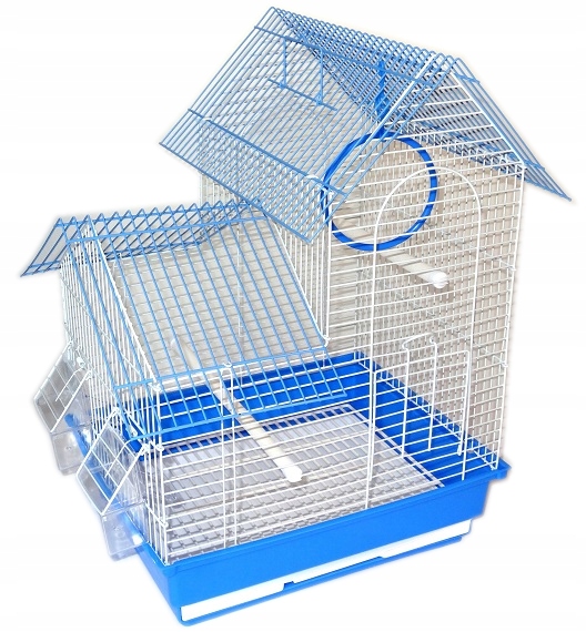 Klatka ZAMEK dla PTAKÓW PAPUGI PAPUG KANARKA PTAKA+KARMA