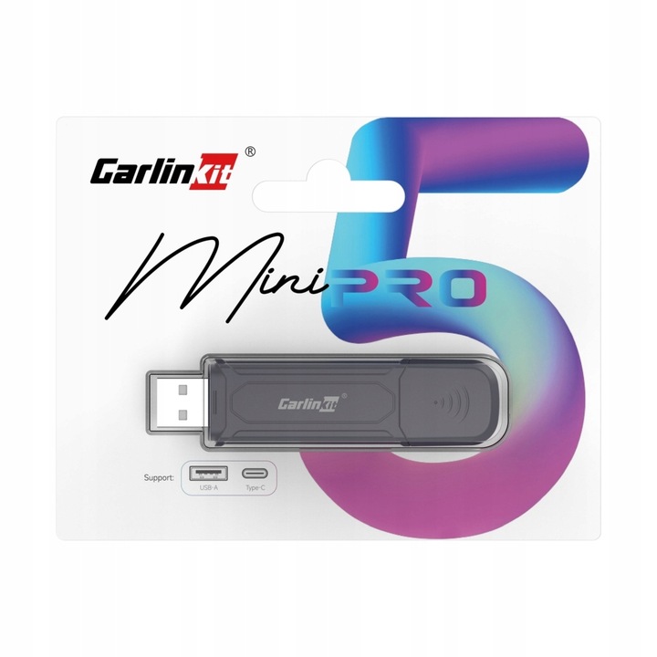 CarlinKit Mini 5 SE Pro 2w1 Bezprzewodowy Adapter CarPlay i Android