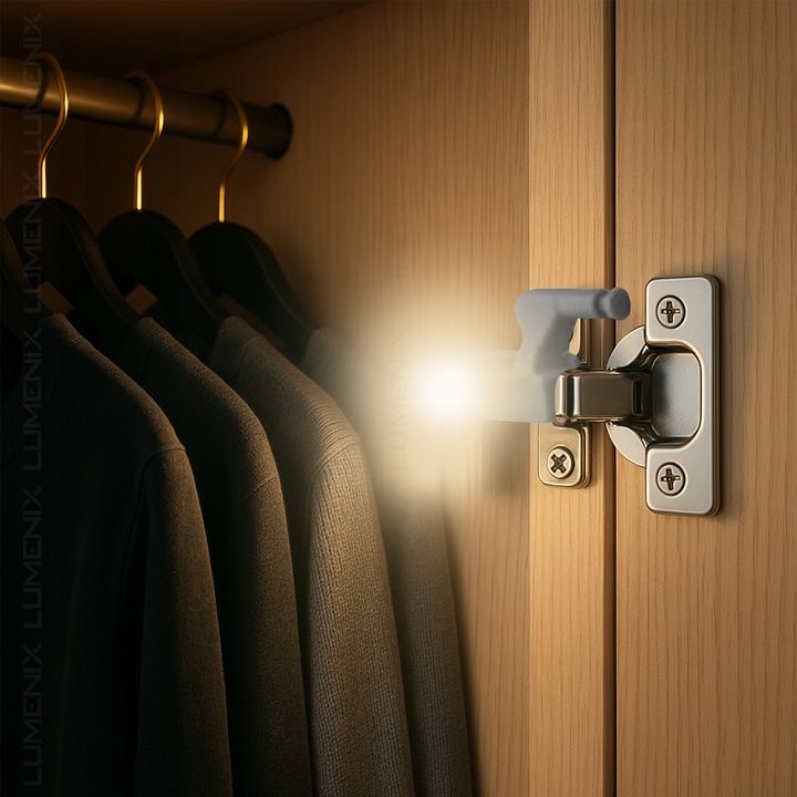 Zestaw 10x Lampka do szafki ZAWIAS DRZWI 3x LED NW