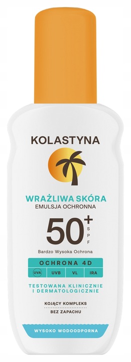 EMULSJA DO OPALANIA W SPRAYU KOLASTYNA SPF 50 DO SKÓRY WRAŻLIWEJ 150ML