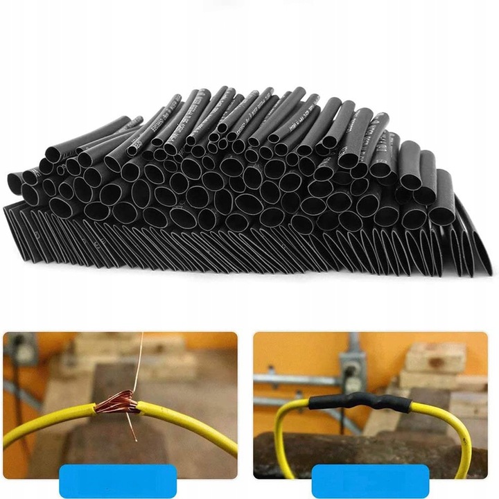 Rurka termokurczliwa 625szt zestaw rurek KONEKTORY Zestaw Węży
