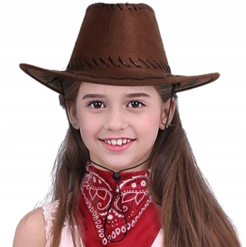 strój KOWBOJA KOWBOJKI KOWBOJKA kapelusz kowbojski + bandamka 8-99 lat