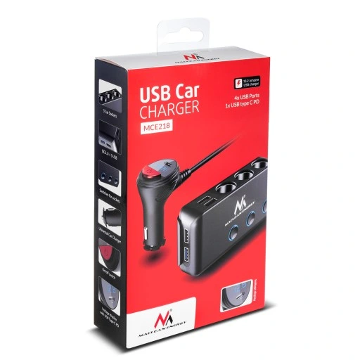 ROZDZIELACZ GNIAZDA ZAPALNICZKI 12-24V 4xUSB PD QC