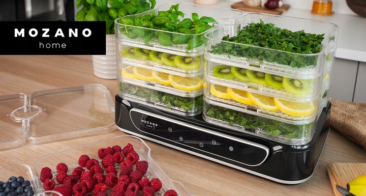 DUŻA SUSZARKA DO GRZYBÓW OWOCÓW WARZYW ZIÓŁ 6 SIT MOCNA 550W ZESTAW