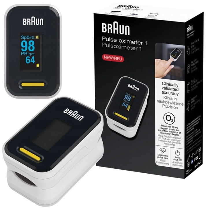 PULSOKSYMETR MEDYCZNY BRAUN PULSE OXIMETER 1 OLED