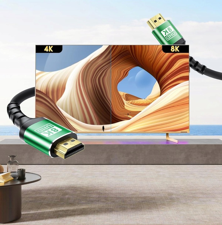 KABEL PRZYŁĄCZE HDMI - HDMI 2.1 8K 4K 144Hz 2m