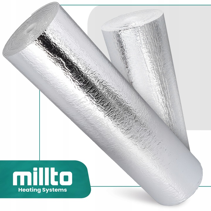 Ekran Zagrzejnikowy Mata Aluminiowa 5m Pianka Izolacyjna Odbijająca Ciep GO