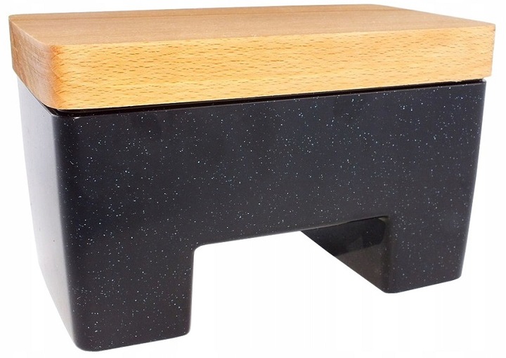 PRACTIC INTELIGENTNA MASELNICZKA WODNA Z POKRYWA POJEMNIK NA MASŁO CZARNA