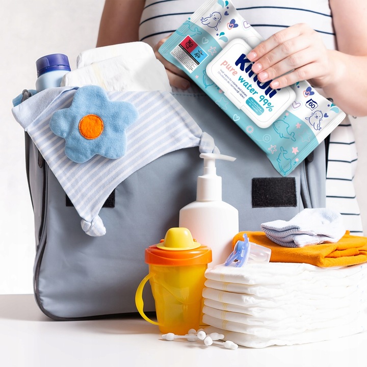 Chusteczki nawilżane water woda 99% water x 12 szt Kindii