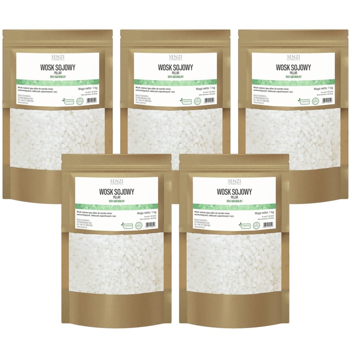 Wosk Sojowy PILLAR Świece Wolnostojące 100% Naturalny Pastylki DIY 5 x