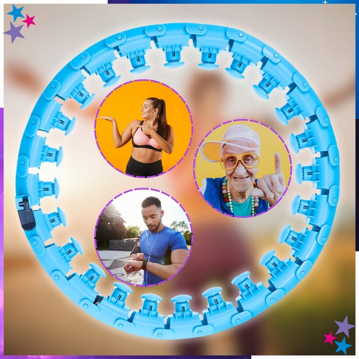 HULA HOP z Obciążeniem Odchudzające Obciążnikiem z Wypustkami SMART HULAHOP