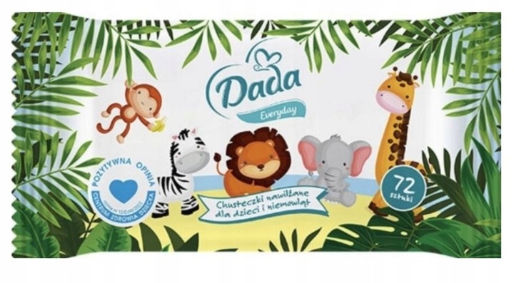 Chusteczki nawilżane DADA EVERYDAY 10 x 72szt. = 720 sztuk