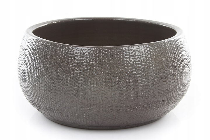 brązowa ceramiczna doniczka na drzewko BONSAI misa PORTO B. 27/13 do bonzai