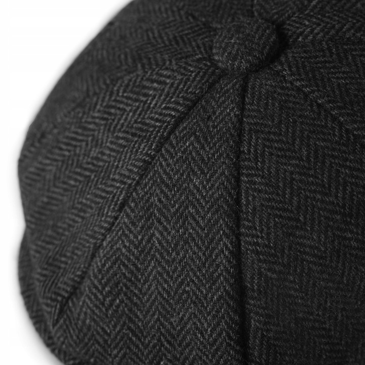 Kaszkiet męski OCIEPLANY Czapka Old School 50% WEŁNY Pako Jeans Retro