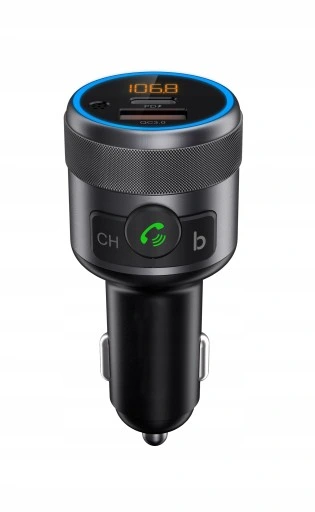 TRANSMITER FM BLUETOOTH USB TYP C QC 3.0 + PD BASS