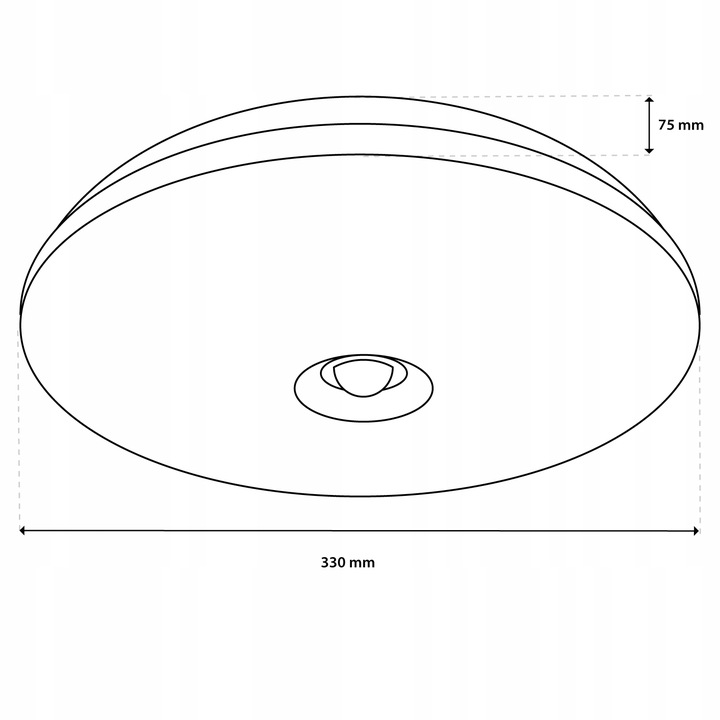 Plafon LED Panel Natynkowy Okrągły Lampa Sufitowa CZUJNIK RUCHU 18W 33