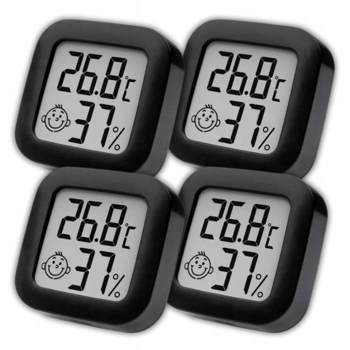 4x TERMOMETR POKOJOWY HIGROMETR ELEKTRONICZNY WILGOTNOŚCIOMIERZ