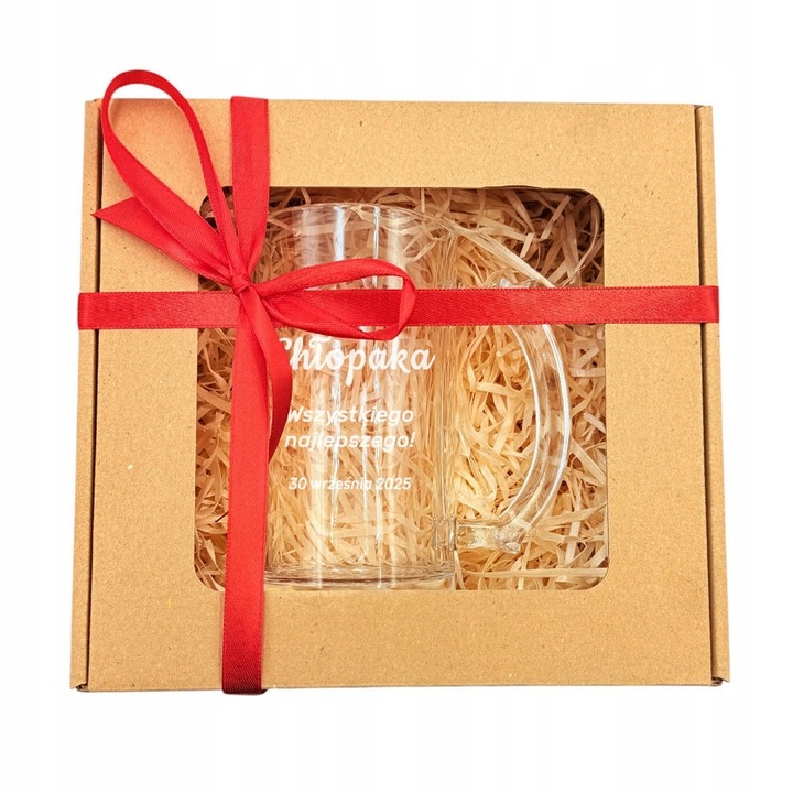 SZKLANY KUFEL Z GRAWEREM 500ml PREZENT NA DZIEŃ CHŁOPAKA dla kolegi z