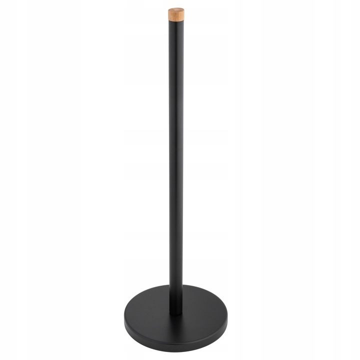 Stojak na papier toaletowy czarny do WC na 4 rolki bambus loft YOKA