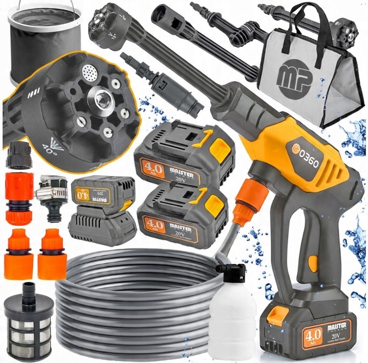 Myjka Ciśnieniowa MP0360 Akumulatorowa elektryczna na baterie 2x4Ah