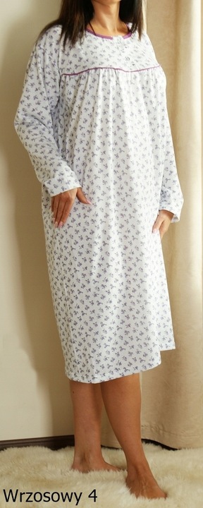 Koszula nocna ocieplana damska PIŻAMA bawełna AGA MEGA PLUS SIZE
