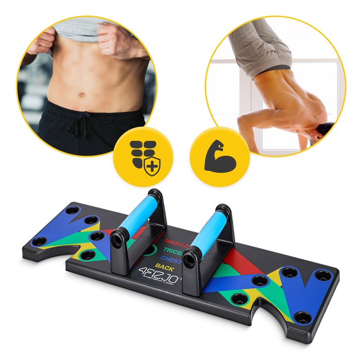 DESKA UCHWYTY DO POMPEK ĆWICZEŃ PLATFORMA PUSH UP BOARD WIELOFUNKCYJNA SIŁA