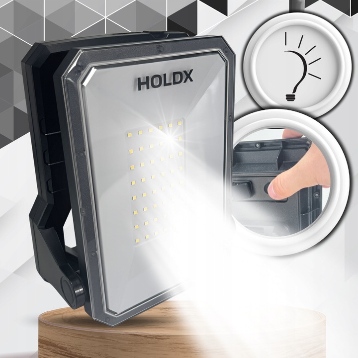 LAMPA ROBOCZA HALOGEN LED DO DEWALT Z USB 6500K PRZENOŚNA BUDOWLANA