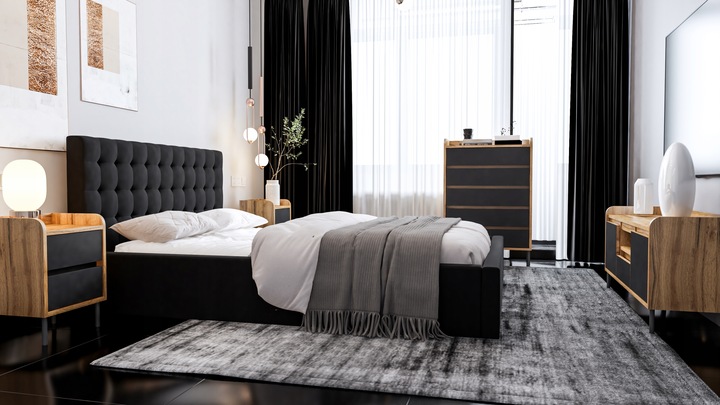 SZAFKA NOCNA N9 KOMODA STOLIK NOCNY CRAFT ZŁOTY