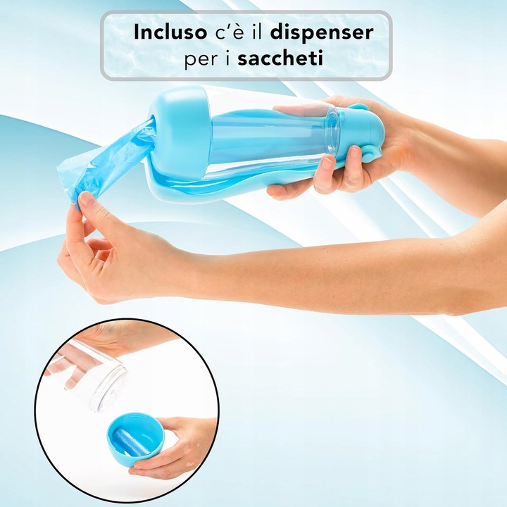 Butelka dla psa na wodę/woreczki/łopatka, 3w1, 420ml IDEALNY PREZENT