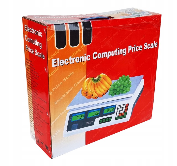 ELEKTRONICZNA WAGA SKLEPOWA LCD KALKULACYJNA 40 kg
