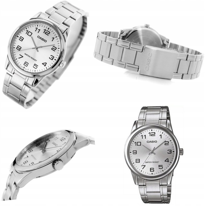 ZEGAREK MĘSKI CASIO ALTMAN+BOX +GRAWER stalowy cyfry bransoleta złoty