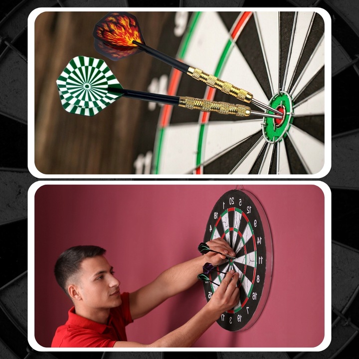 ZESTAW 12 RZUTEK DO DARTA 100 GROTÓW + 42 PIÓRKA RZUTKI DART GRA PALETKI