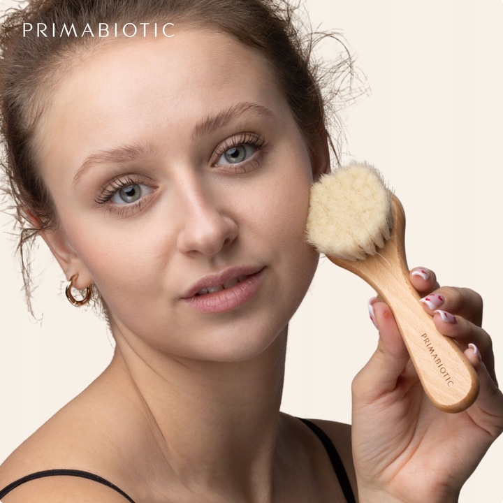 SZCZOTKA DO MASAŻU TWARZY PRIMABIOTIC + WORECZEK Idealna Do