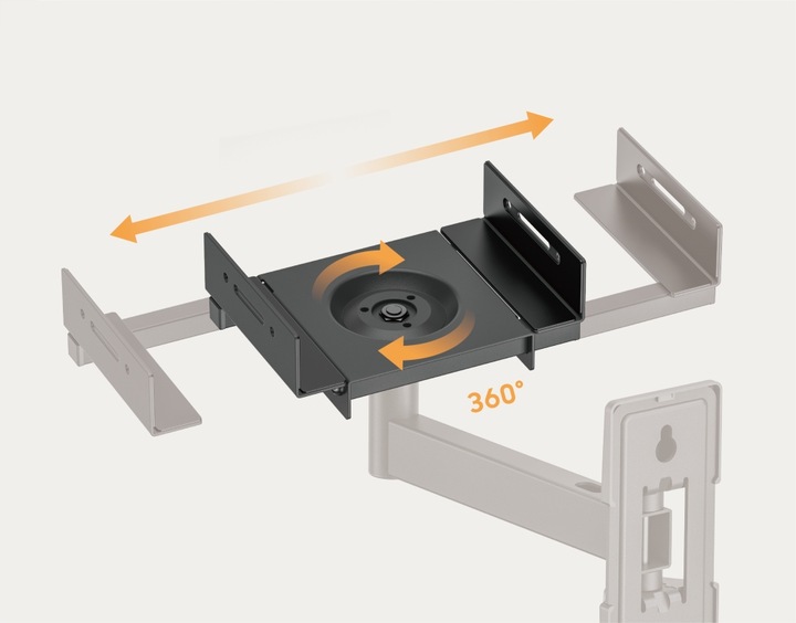 Uchwyty ścienne do głośników 2szt. Zaciskowe Regulowane Obrotowe