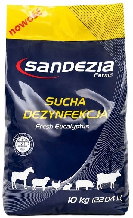 Sandezia sucha dezynfekcja 2x10kg wirusy bakterie Posypka Preparat