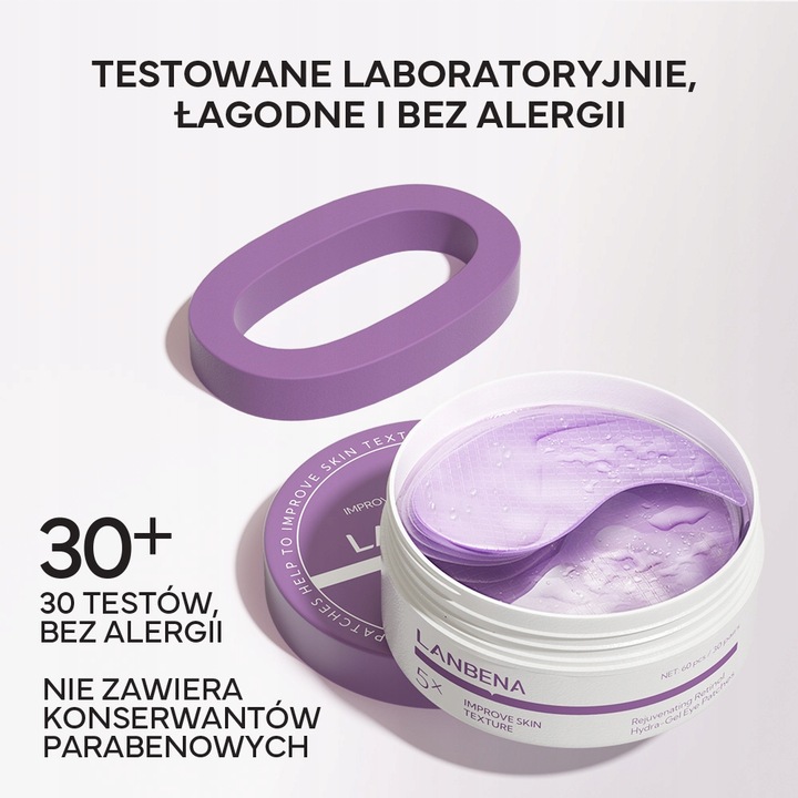 Płatki Żelowe Pod Oczy Retinol Przeciwzmarszczkowe Odmładzające 60