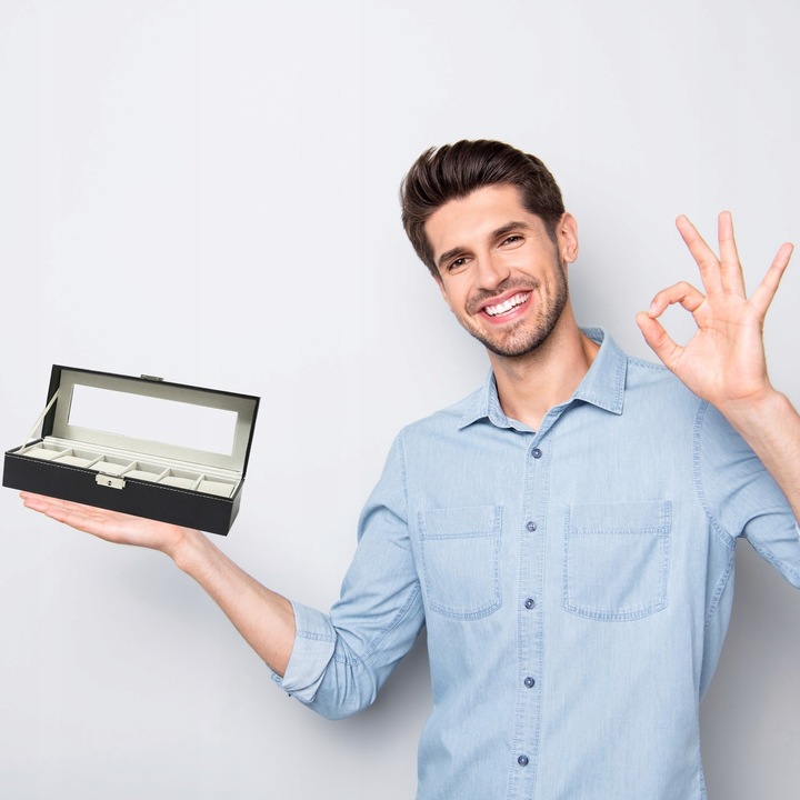 SZKATUŁKA NA ZEGARKI PUDEŁKO ORGANIZER BIŻUTERIĘ