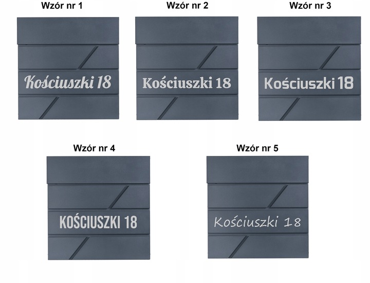 SKRZYNKA POCZTOWA NA LISTY POCZTĘ Z GAZETNIKIEM NUMEREM DOMU NAZWĄ