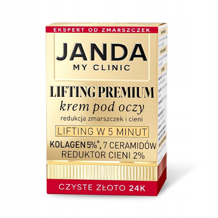 JANDA LIFTING PREMIUM Krem pod oczy z ceramidami Redukcja zmarszczek