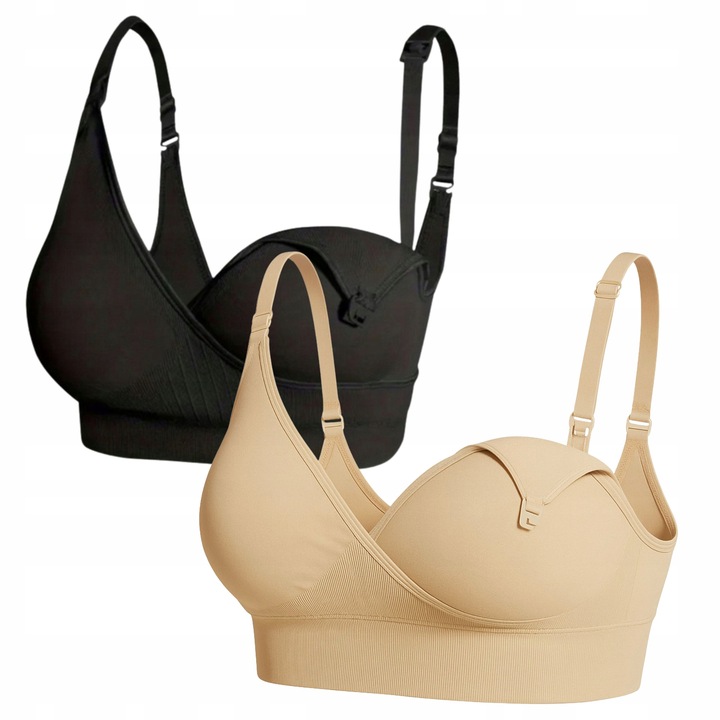 BIUSTONOSZ BEZSZWOWY ZESTAW DO KARMIENIA CIĄŻOWE BEZ FISZBIN MIĘKKIE L