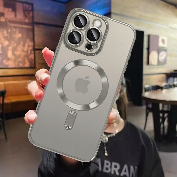 Etui case do iPhone 16 Pro tytan naturalny do MagSafe ochrona aparatów