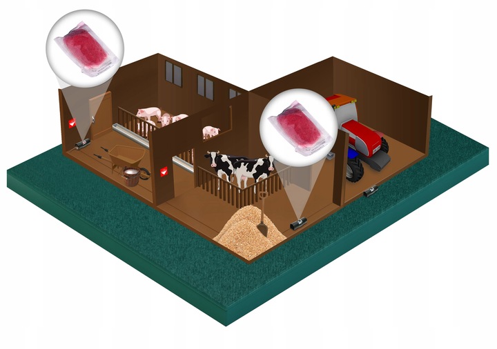 MOCNA SILNA TRUTKA NA SZCZURY MYSZY CZERWONA PASTA BROMADIOLONE NO