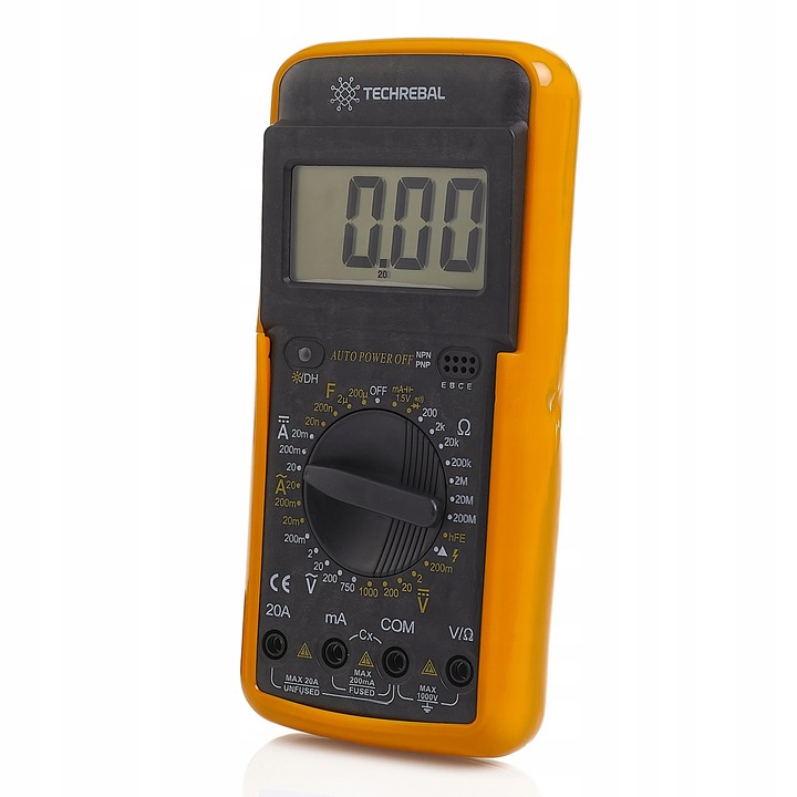 MULTIMETR MIERNIK NAPIĘCIA PRĄDU TECHREBAL DT9205A