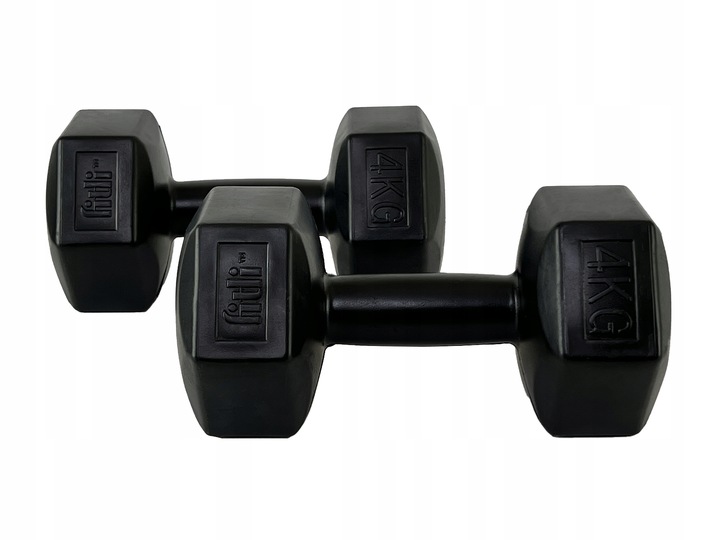 HANTLE 4KG zestaw hantli 4 kg CIĘŻARKI DO ĆWICZEŃ hantle bitumiczne 2szt