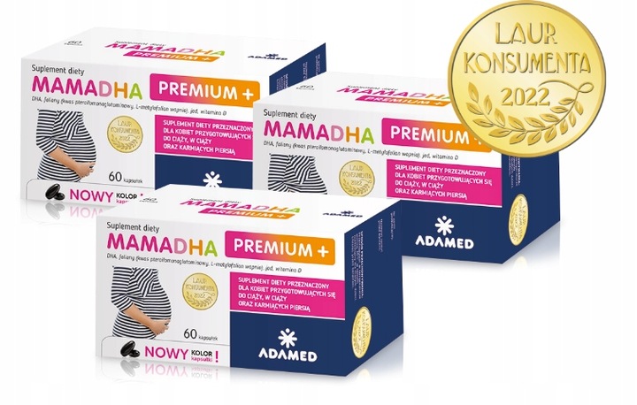 MamaDHA Premium+ DHA witaminy dla mamy 180 kaps.
