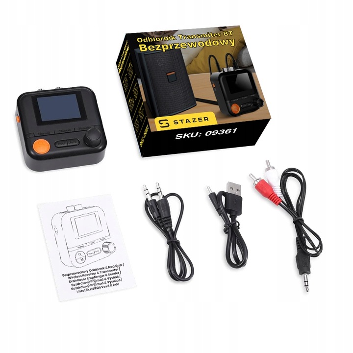 ADAPTER TRANSMITER BLUETOOTH ODBIORNIK NADAJNIK BT 5.2 AUX RCA JACK