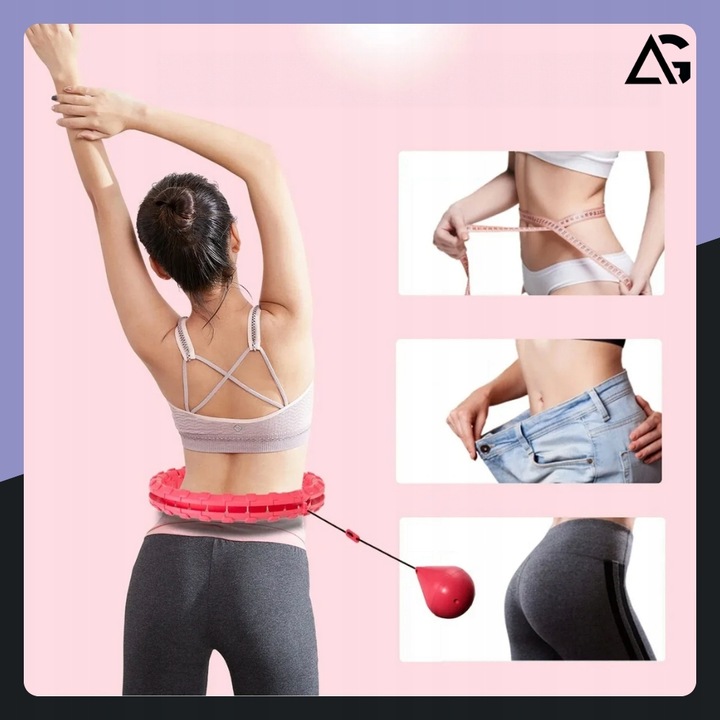 HULA HOP Z OBCIĄŻENIEM ODCHUDZAJĄCE Z OBCIĄŻNIKIEM SMART HULAHOP PLUS