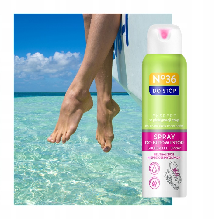 No36 dezodorant spray antyperspirant do stóp butów obuwia mięta limonka x5